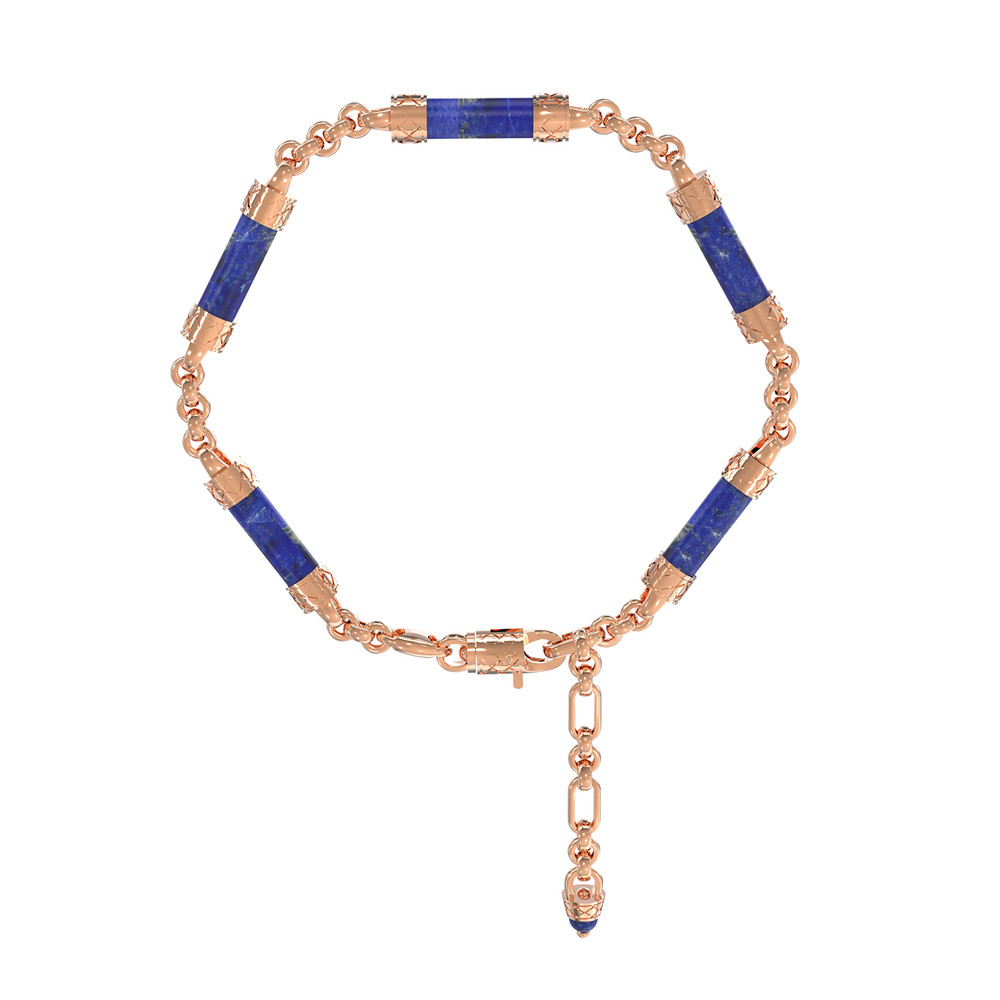 Браслет из золота c лазуритом