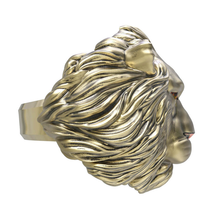 Кольцо из лимонного золота c эмалью