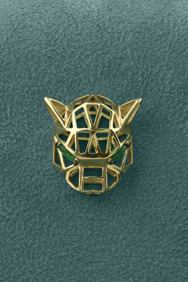 Подвеска из лимонного золота c изумрудом