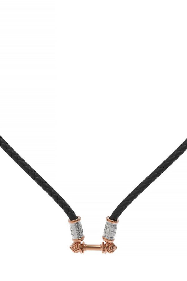 Шнурок кожаный из золота c кожаным шнурком