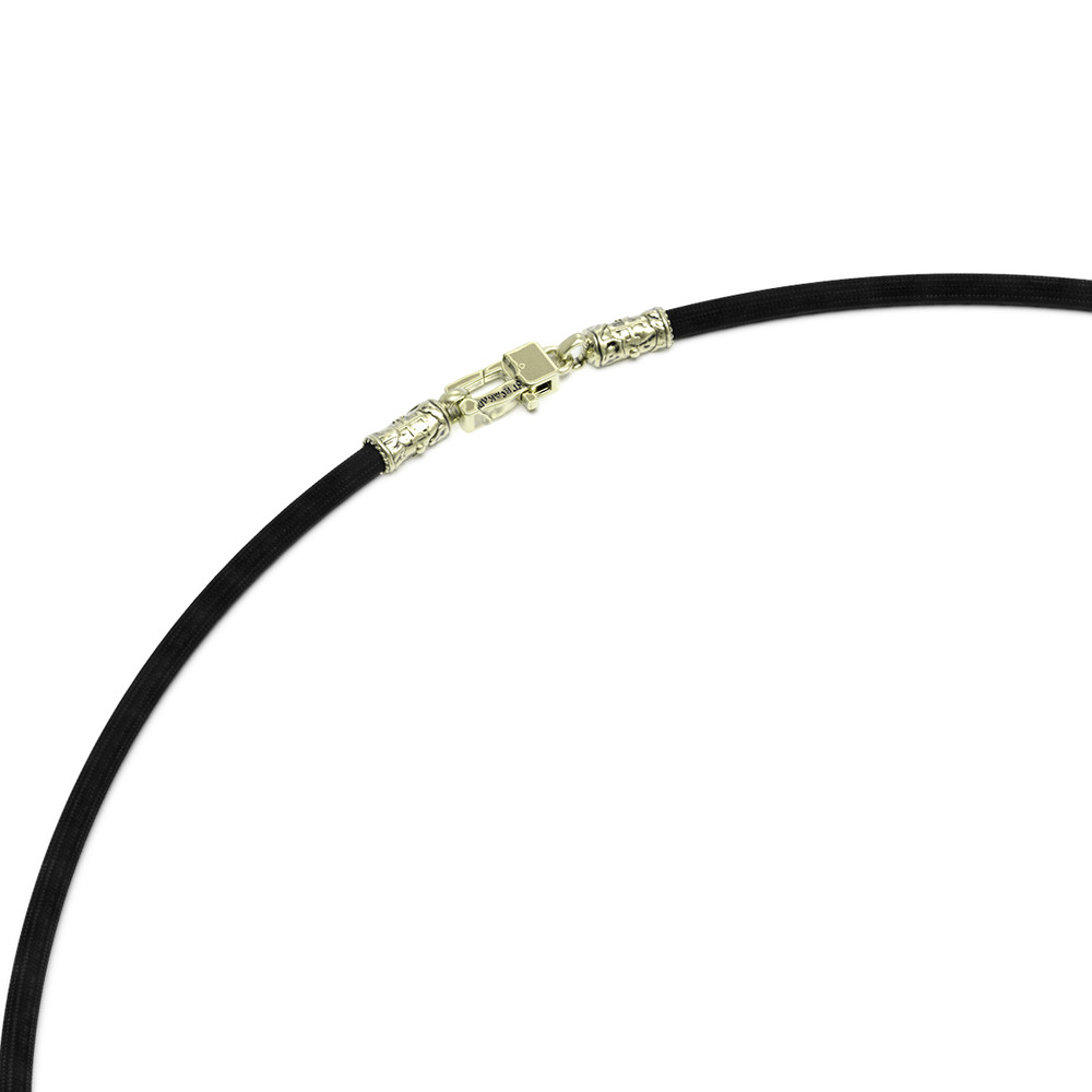 Шнурок шёлковый из зелёного золота c шёлковым шнурком