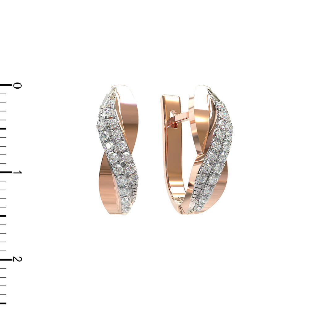 Серьги из золота c бриллиантами