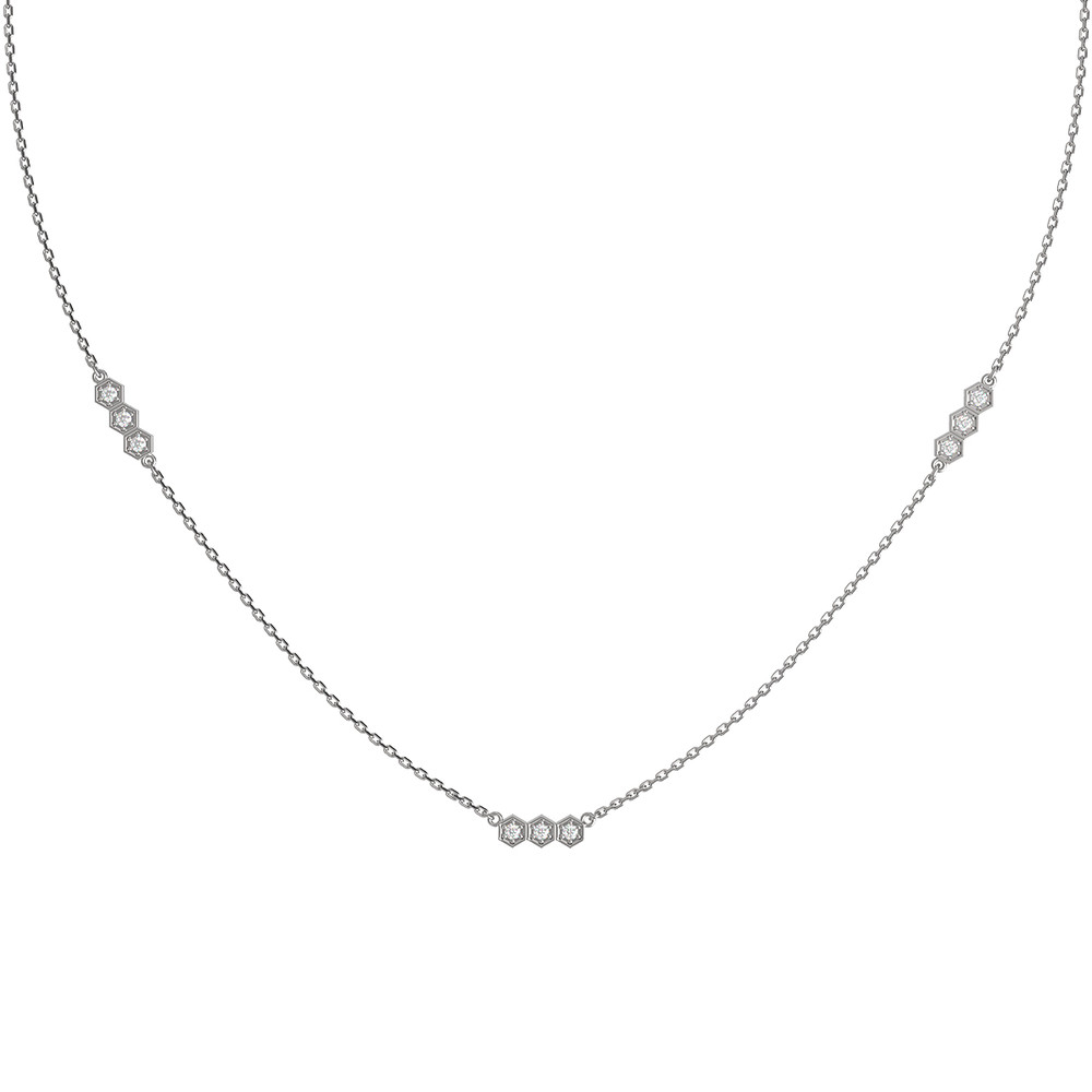 Колье из белого золота c бриллиантами