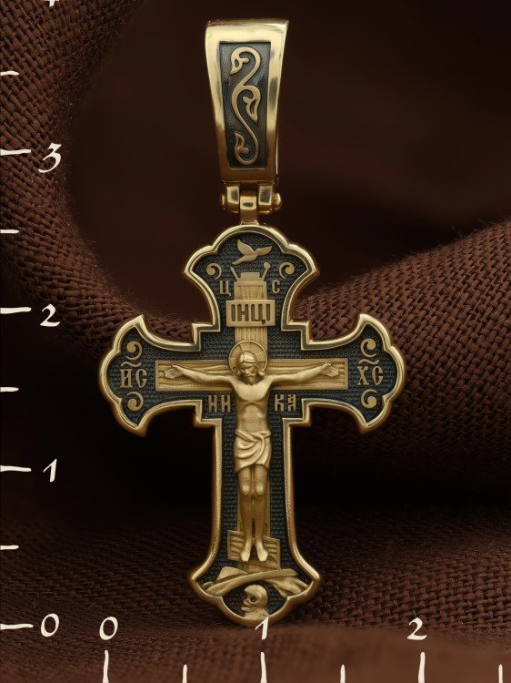 Крест из лимонного золота