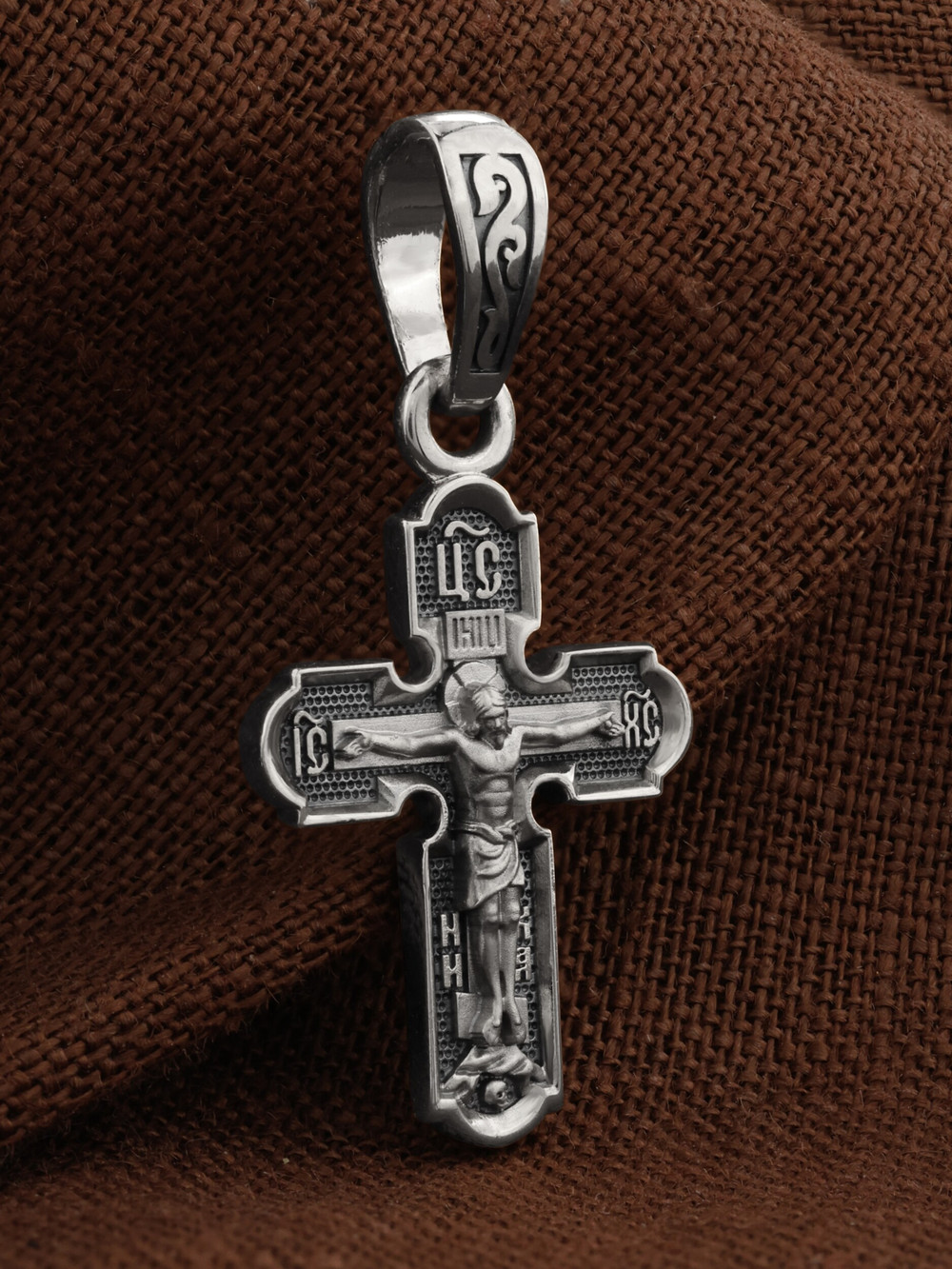 Крест из белого золота