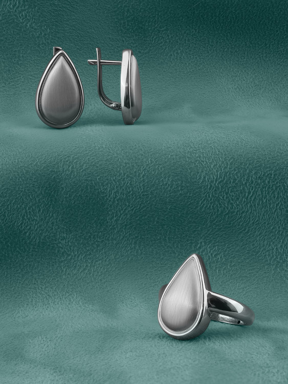 Серьги из белого золота