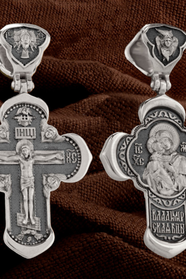 Крест из белого золота