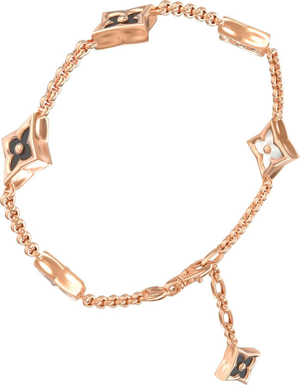 Браслет из золота c ониксом и перламутром