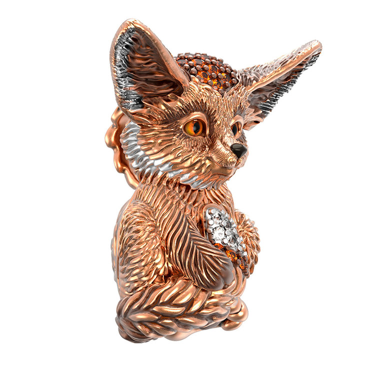 Подвеска из золота c эмаль и фианитом