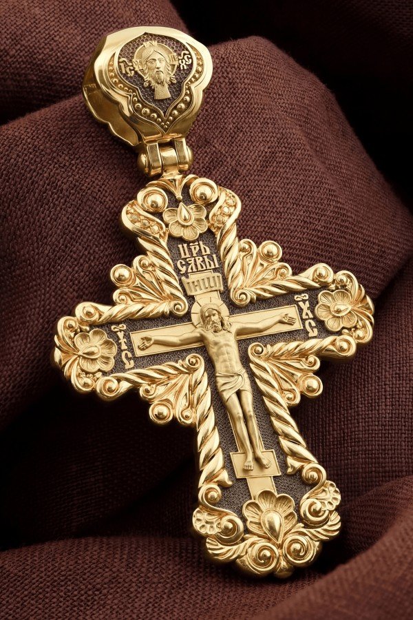 Крест из лимонного золота
