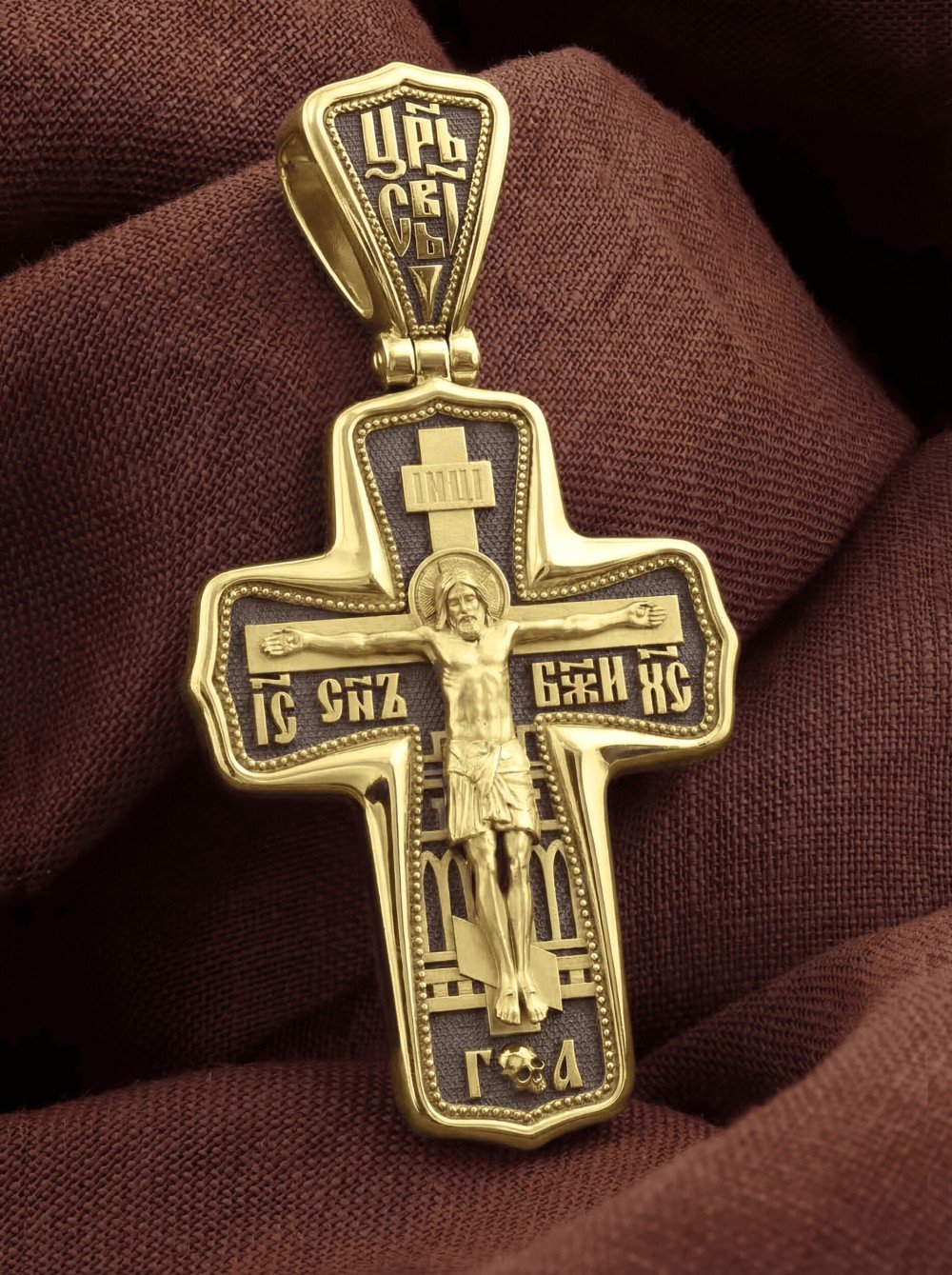 Крест из лимонного золота