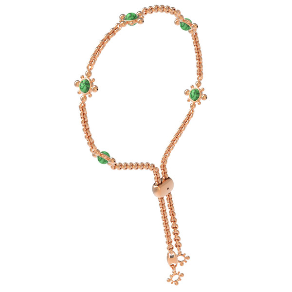 Браслет из золота c малахитом