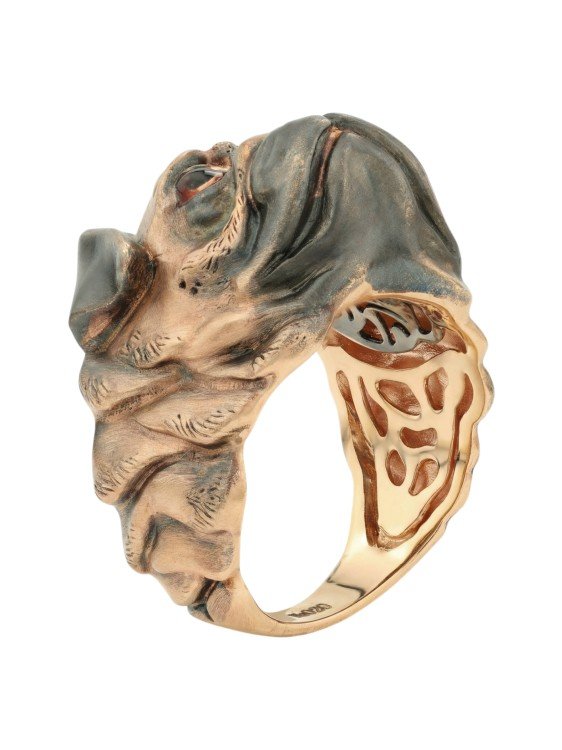 Кольцо из золота c эмаль