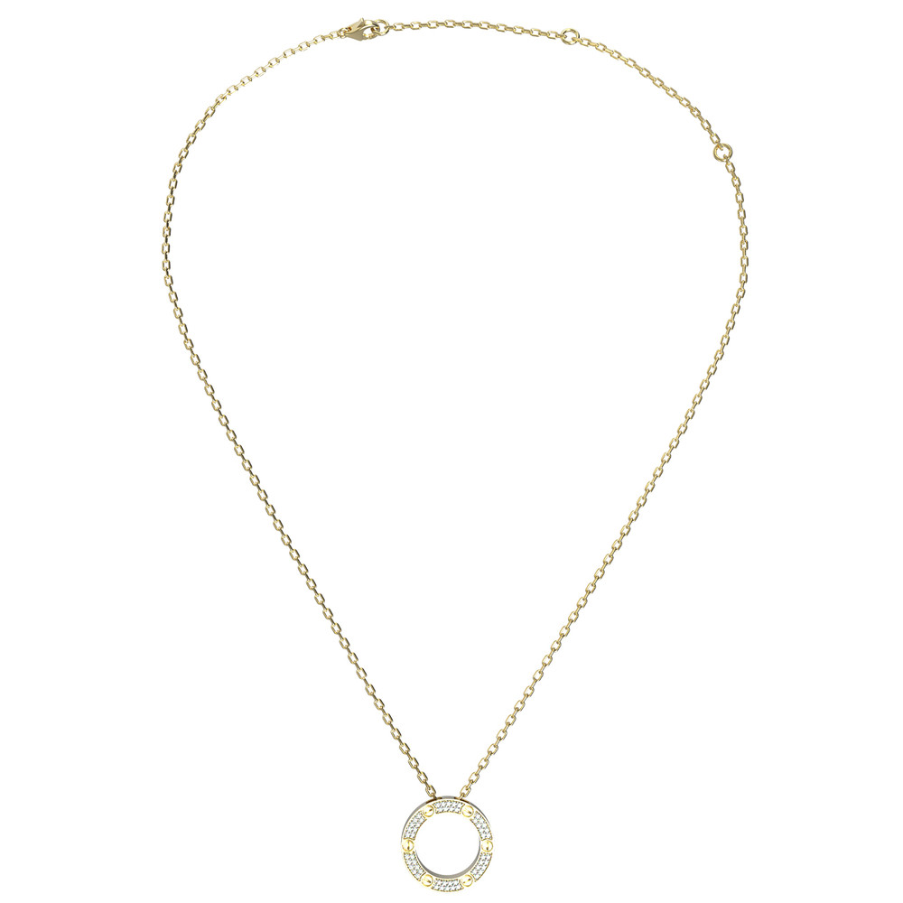 Колье из лимонного золота c бриллиантами