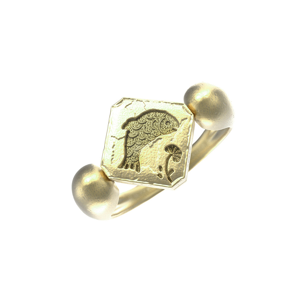 Кольцо из лимонного золота