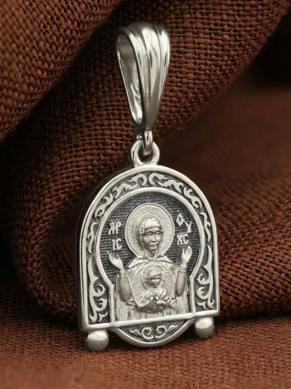 Образок из белого золота