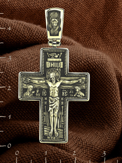 Крест из лимонного золота