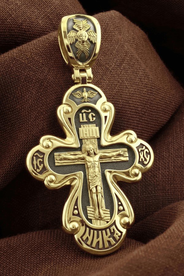 Крест из лимонного золота