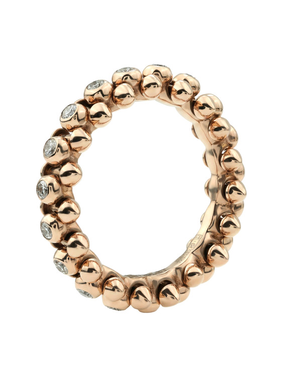 Кольцо из розового золота c бриллиантами