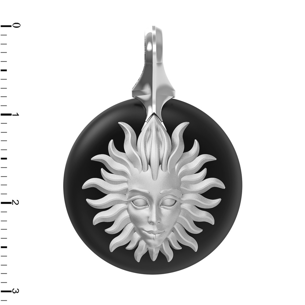 Подвеска из белого золота c ониксом