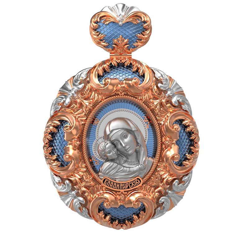 Образок из золота c эмалью