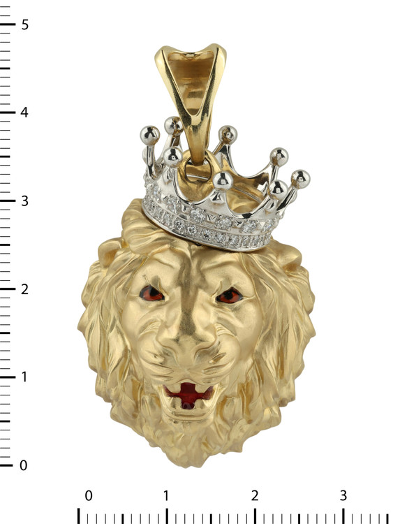 Подвеска из лимонного золота c эмаль и бриллиантами