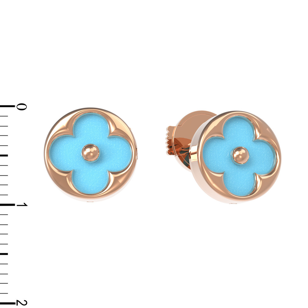 Серьги из золота c бирюзой