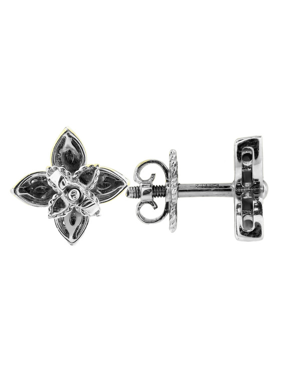 Серьги из белого золота c бриллиантами