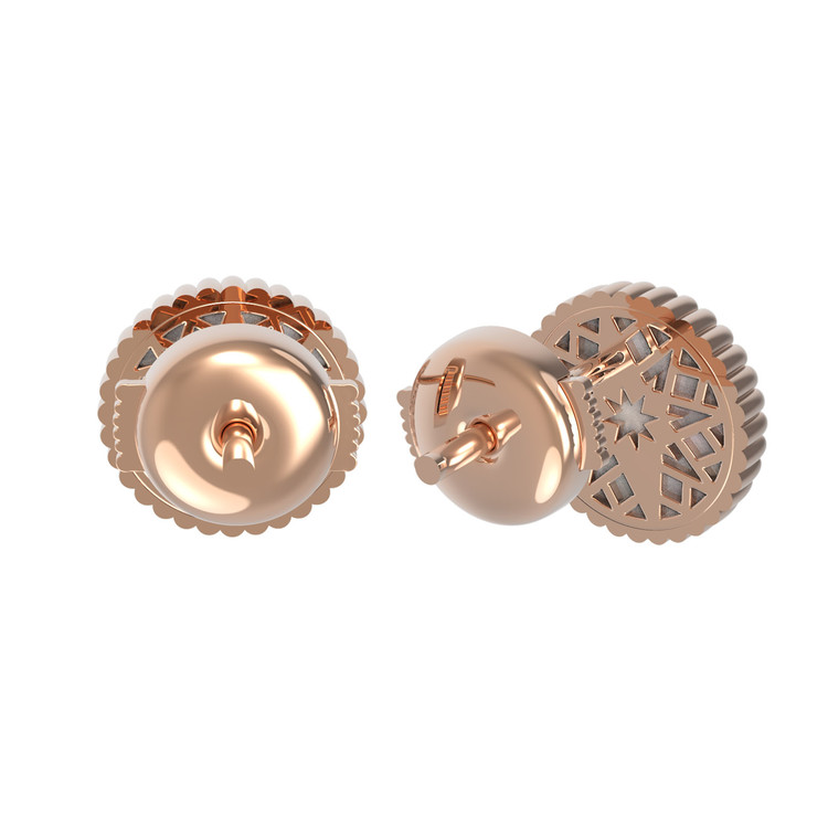 Серьги из золота c фианитом и перламутром