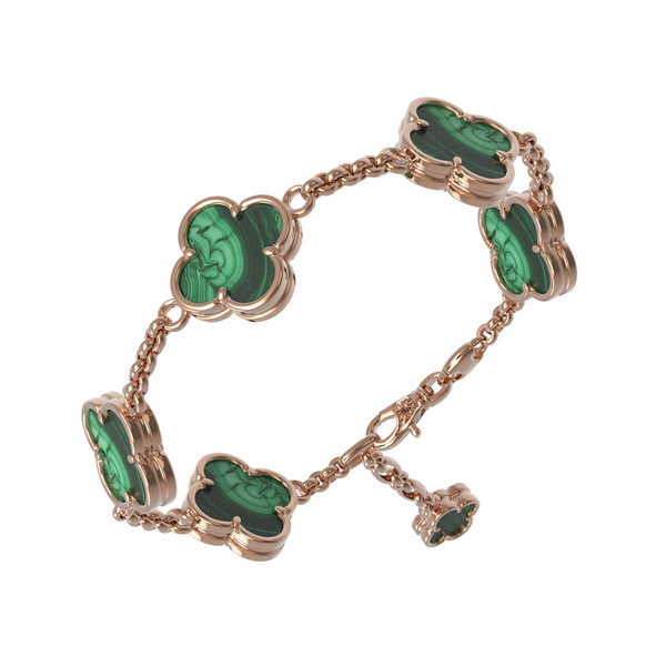 Браслет из золота c малахитом