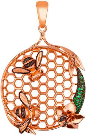 Подвеска из золота c фианитом