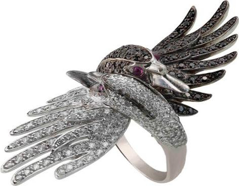 Кольцо из белого золота c фианитом