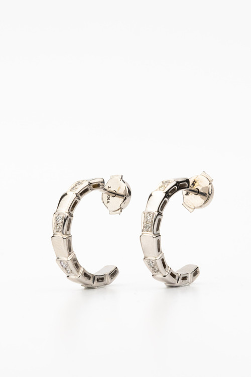 Серьги из белого золота c бриллиантами