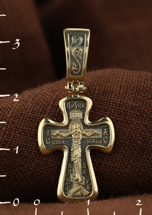 Крест из лимонного золота