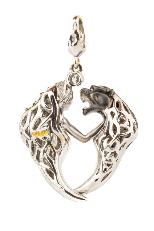 Подвеска из белого золота c фианитом