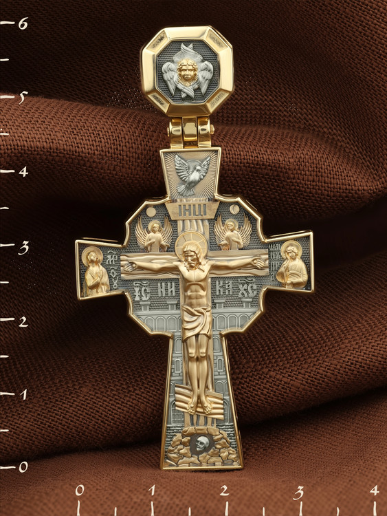 Крест из лимонного золота