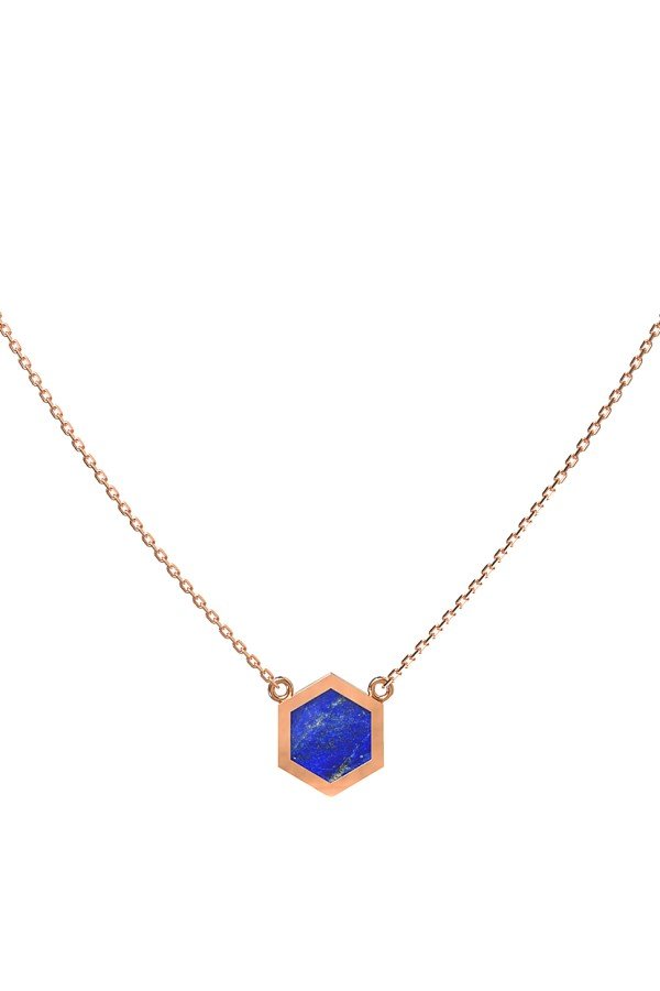 Колье из золота c лазуритом