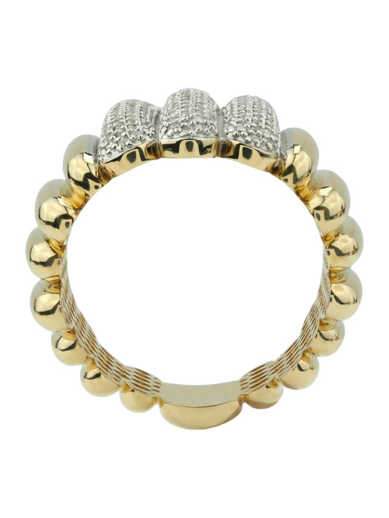 Кольцо из лимонного золота c бриллиантами