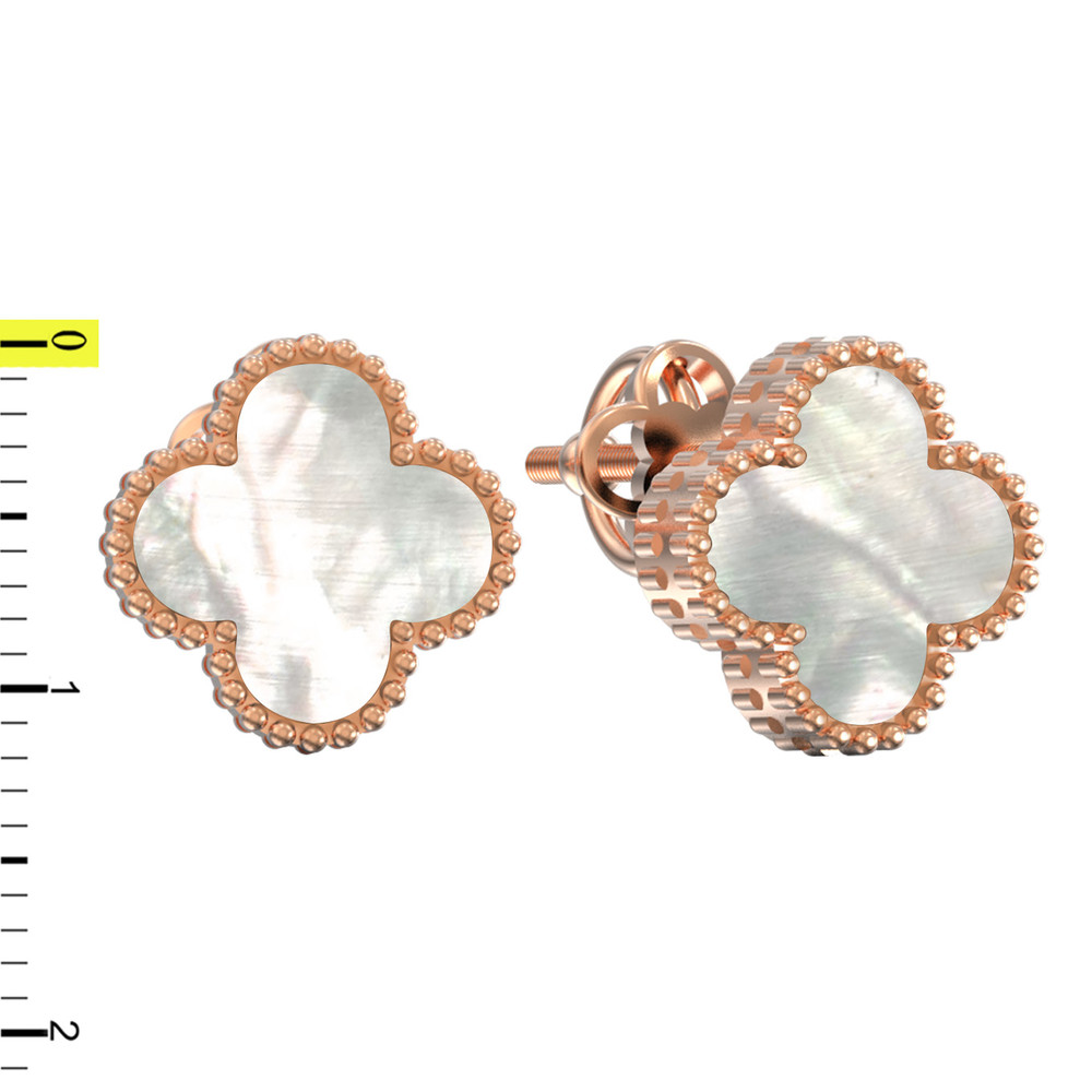 Серьги из золота c перламутром