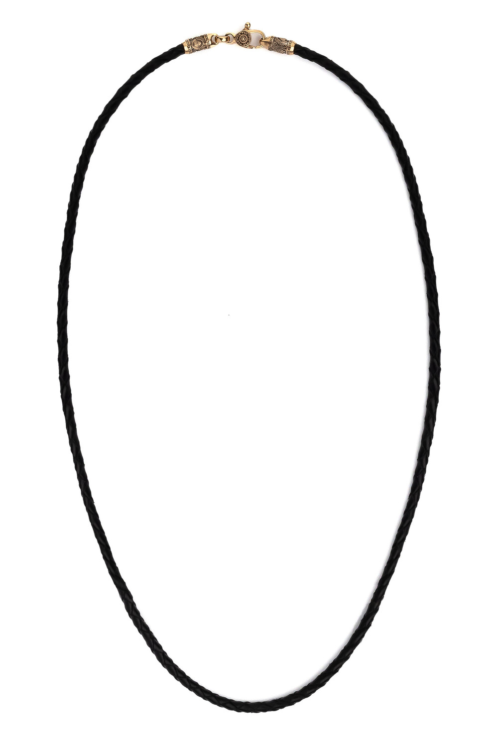 Шнурок кожаный из золота c кожаным шнурком