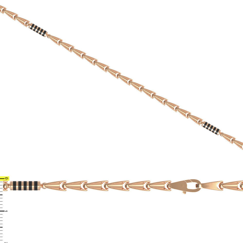 Цепь из золота c эмаль