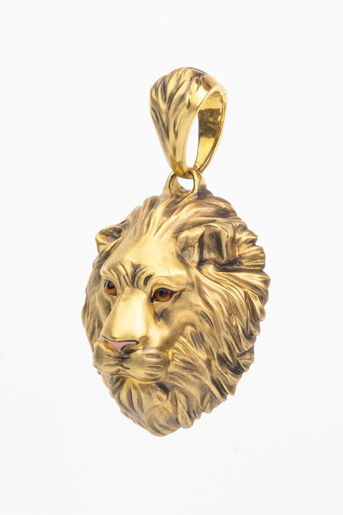 Подвеска из лимонного золота c эмалью