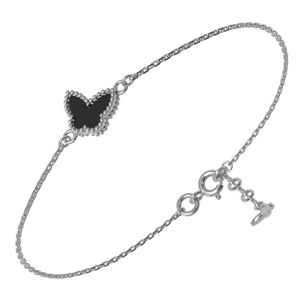 Браслет из белого золота c ониксом