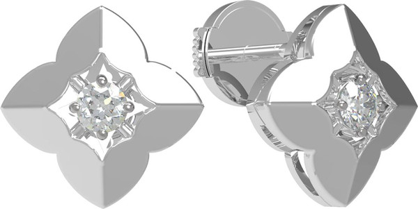 Серьги из белого золота c бриллиантами