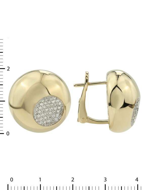 Серьги из лимонного золота c бриллиантами