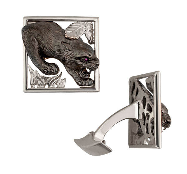 Запонки из белого золота