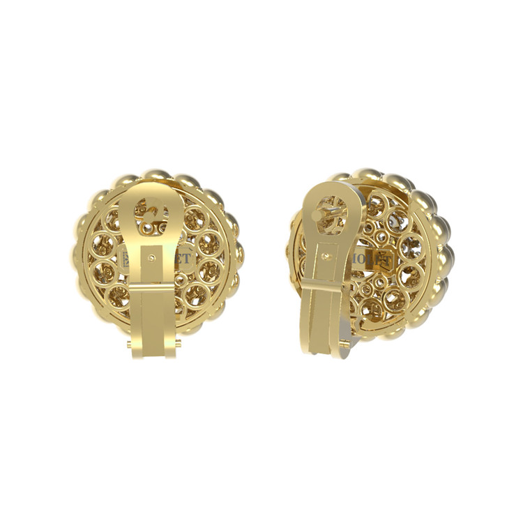 Серьги из лимонного золота c бриллиантами