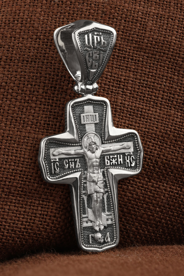 Крест из белого золота