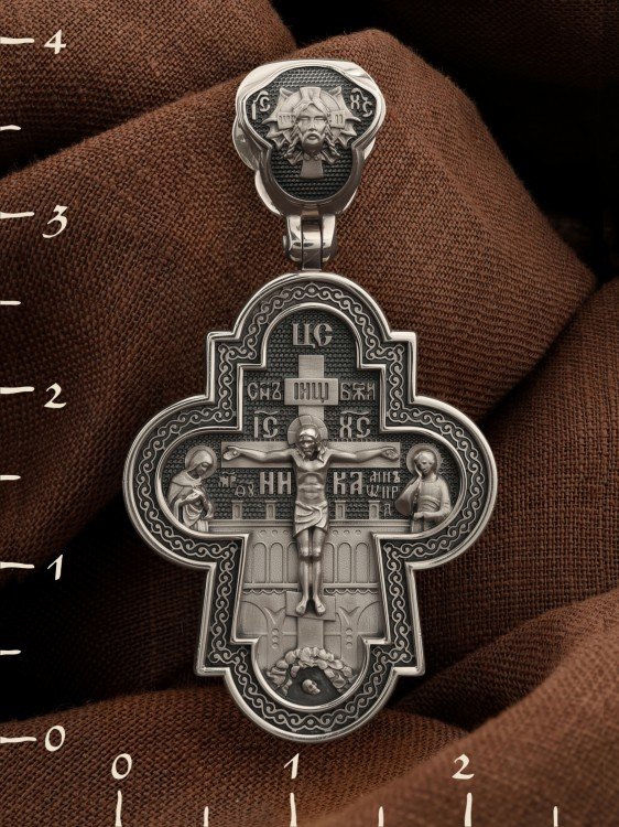 Крест из белого золота