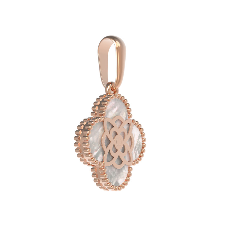 Подвеска из золота c бриллиантами и перламутром